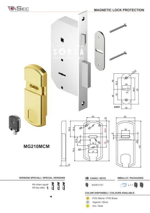 Escudo protector MCM cerrado con embellecedor para puerta exterior