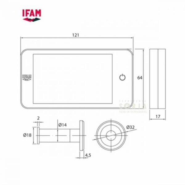 Mirilla Digital IFAM Sentinel 4.0 medidas