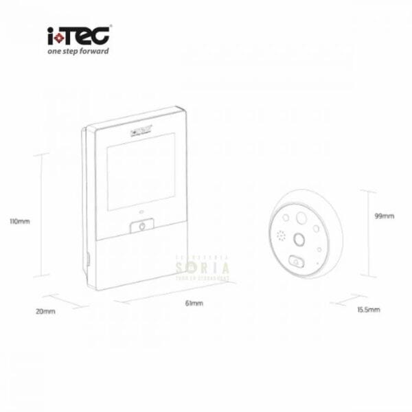 Mirilla digital iViewer 06 v2.0 I-TEC medidas