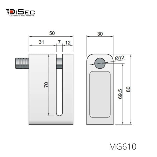 Candado magnético disco freno moto MG610 DISEC 3