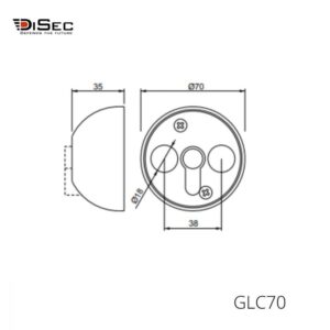 Cierre de seguridad puerta cristal europerfil GLC70 DISEC