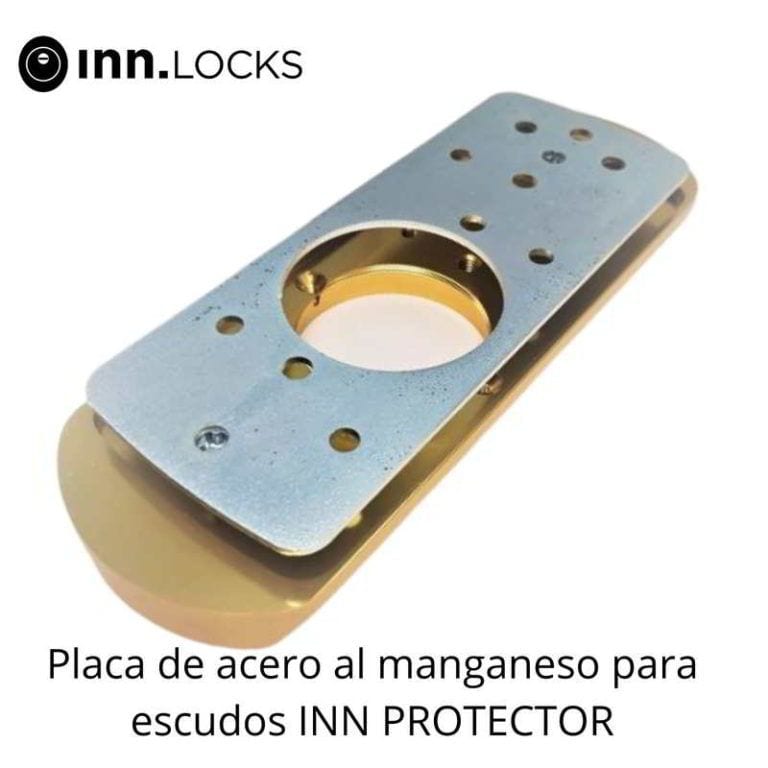 Placa acero manganeso Escudo INN PROTECTOR