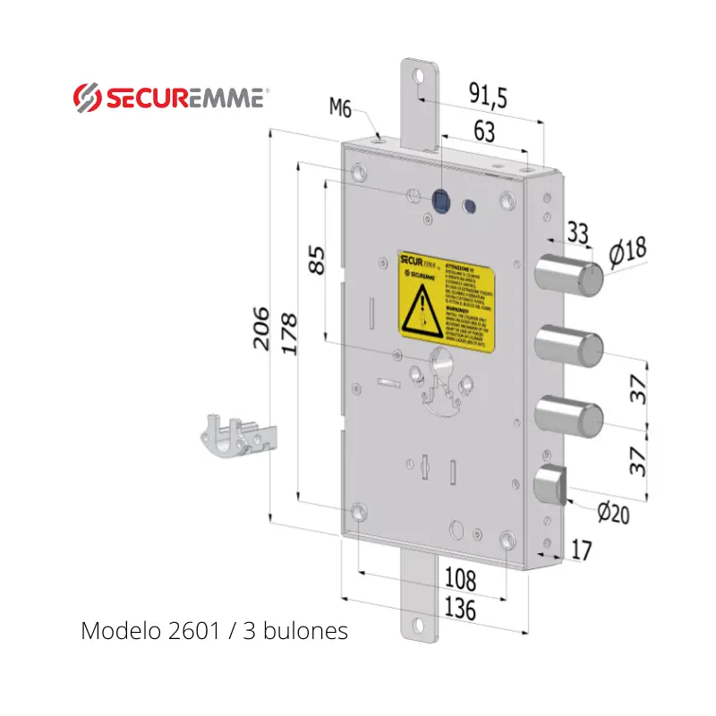 cerradura securemme 2601 puertas acoraval