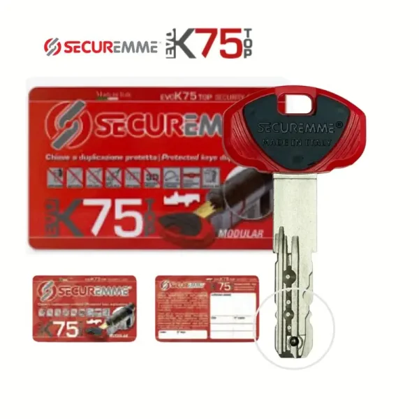 Copia llave cilindro Securemme EVO K75
