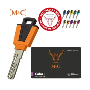Copia llave cilindro COLOR M&C con tarjeta de seguridad