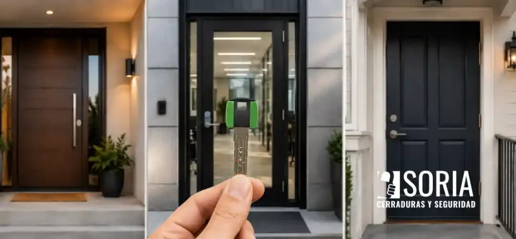 Cilindros igualados con la misma llave para abrir varias puertas