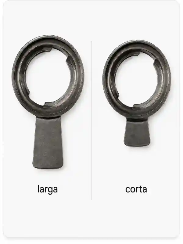 Comparativa visual entre leva larga y leva corta