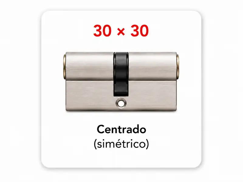 Bombín 30x30 centrado y simétrico